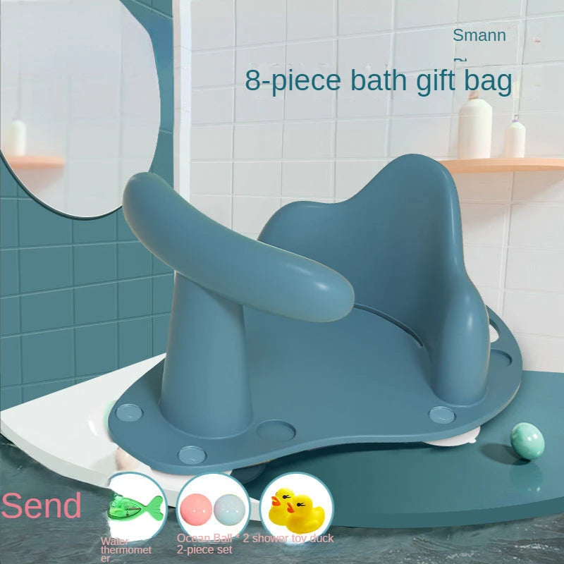 Baby Bath Seat for Newborns - Antislip Plastic Infant Bath Tub Chair