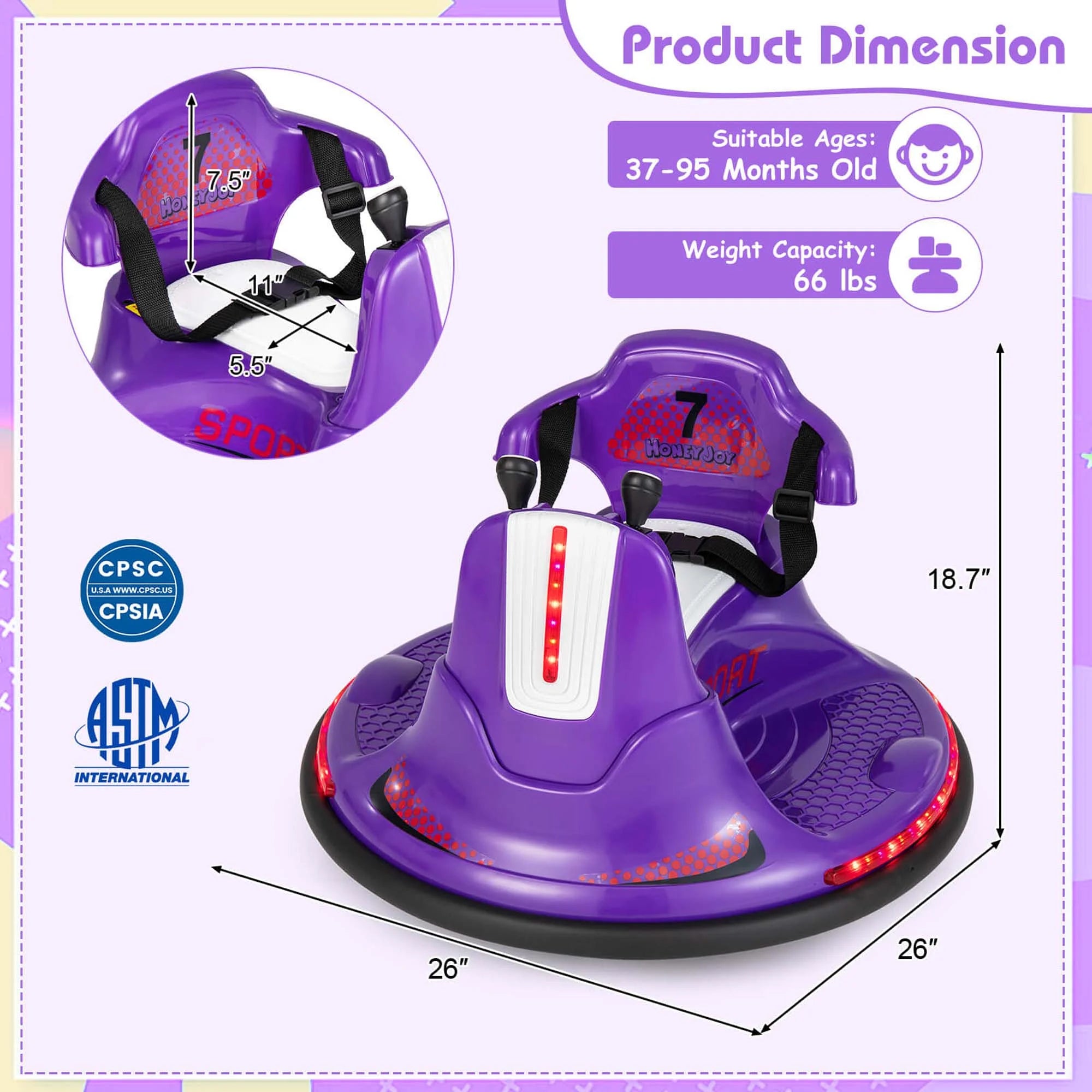 12V Electric Bumper Car for Kids