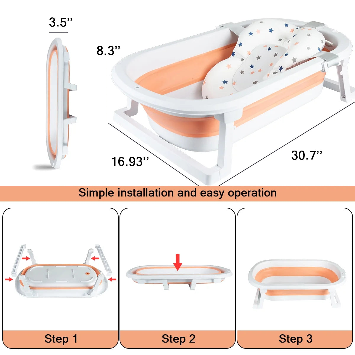 Portable Newborn Infant Bathtub, babies toys