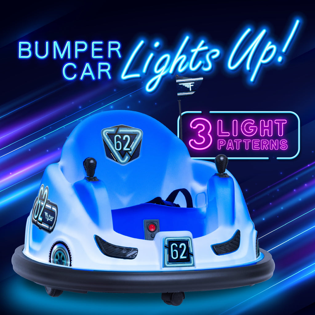 6V Blue Glow Bumper Car for Children.