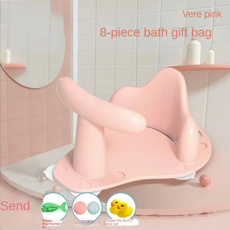 Baby Bath Seat for Newborns - Antislip Plastic Infant Bath Tub Chair