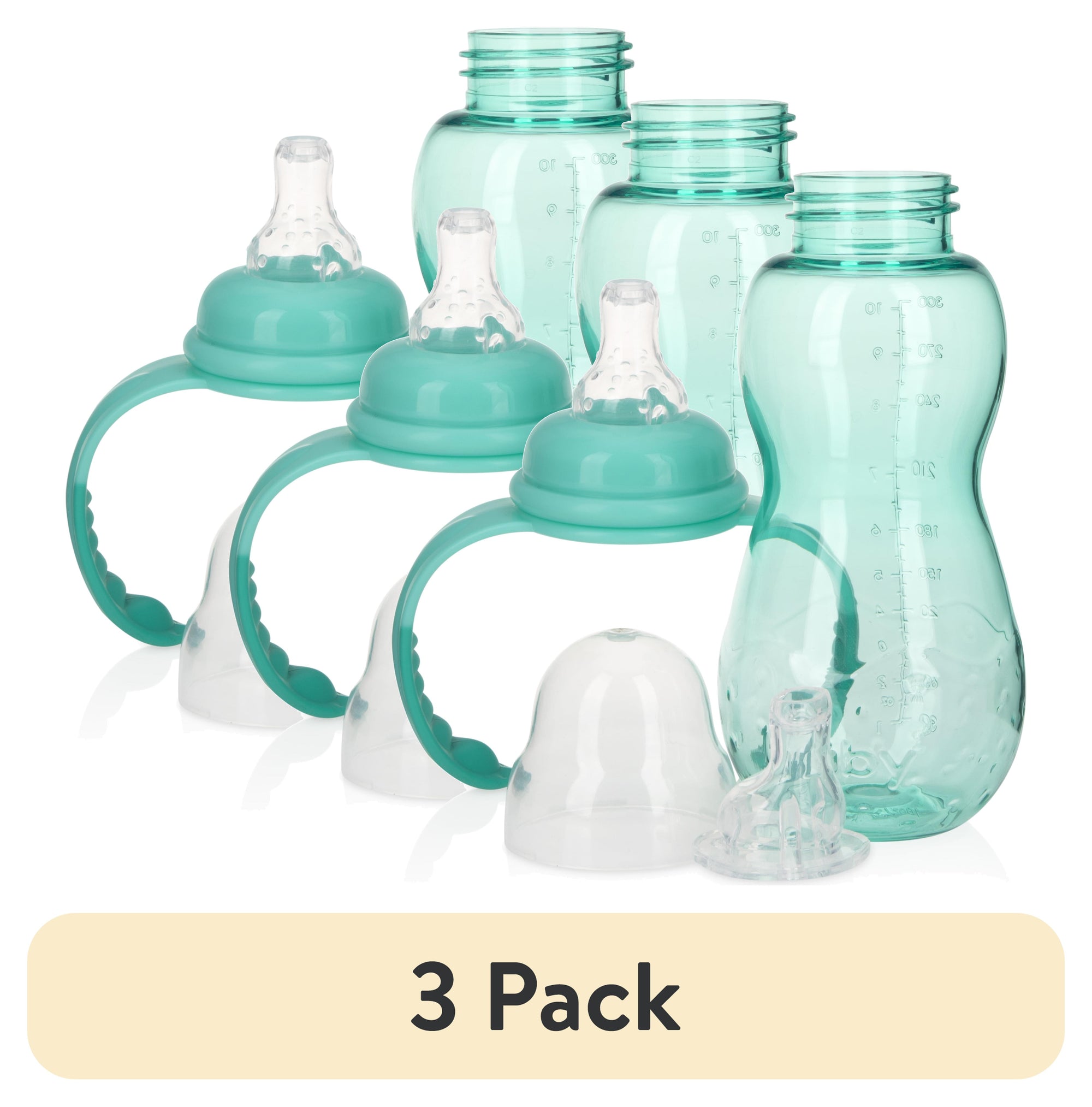Baby Bottle with Nipple (3 Pack) 