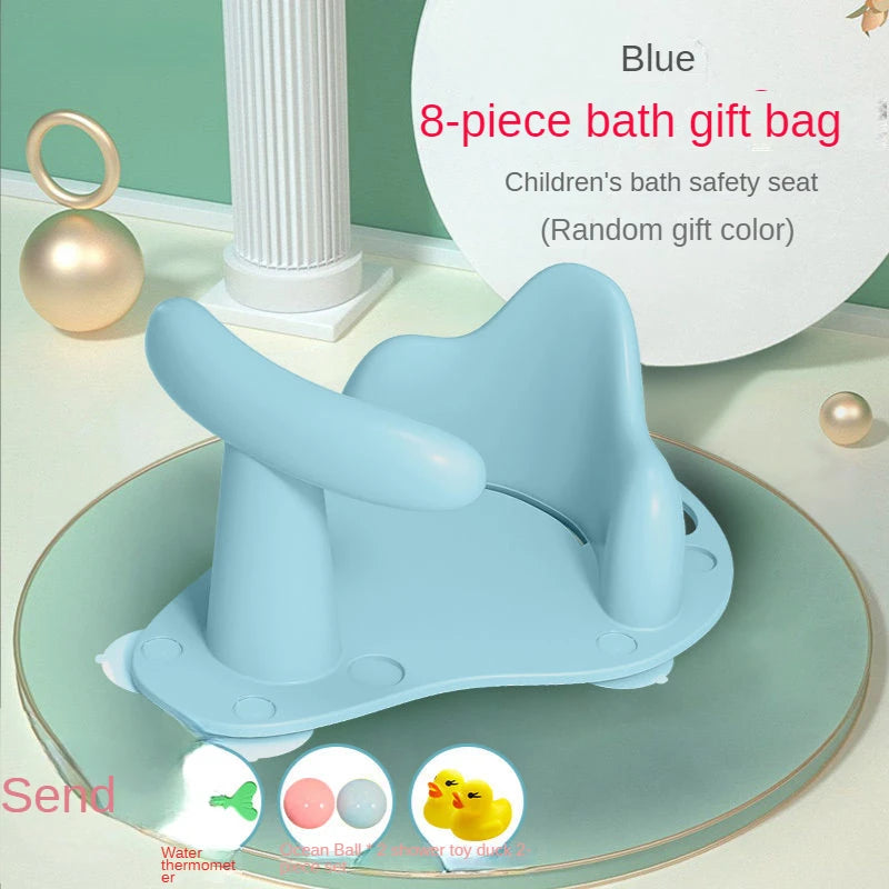 Baby Bath Seat for Newborns - Antislip Plastic Infant Bath Tub Chair