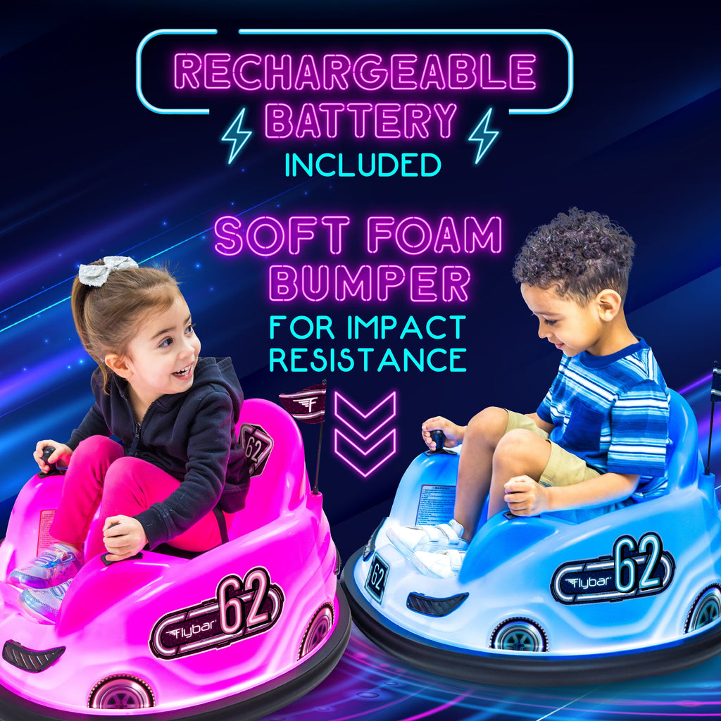 6V Blue Glow Bumper Car for Children.