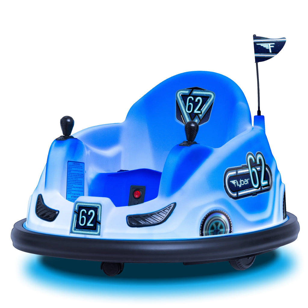 6V Blue Glow Bumper Car for Children.