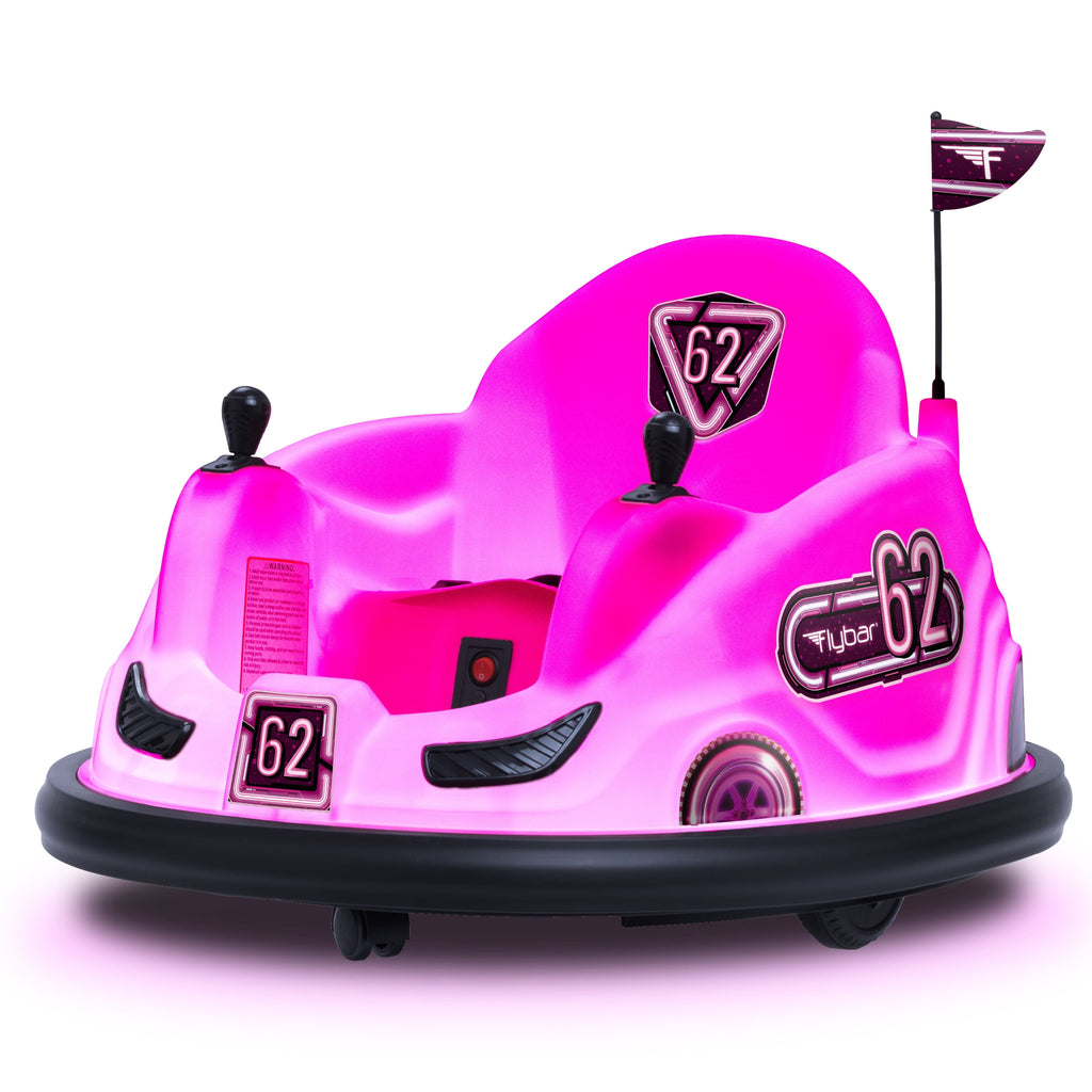 6V Pink Glow Bumper Car,  for Children 