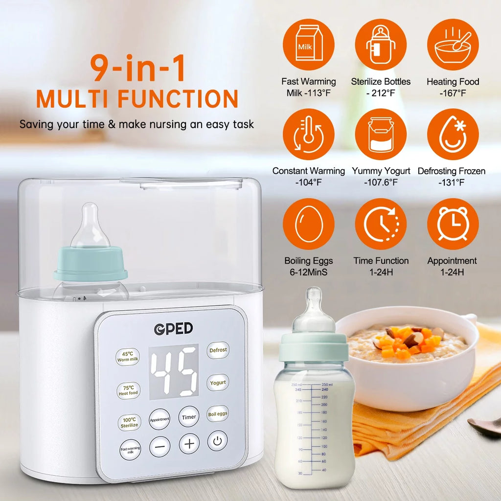  Double Bottle Heater with Accurate Temperature Control for Breastmilk & Formula, LCD Display