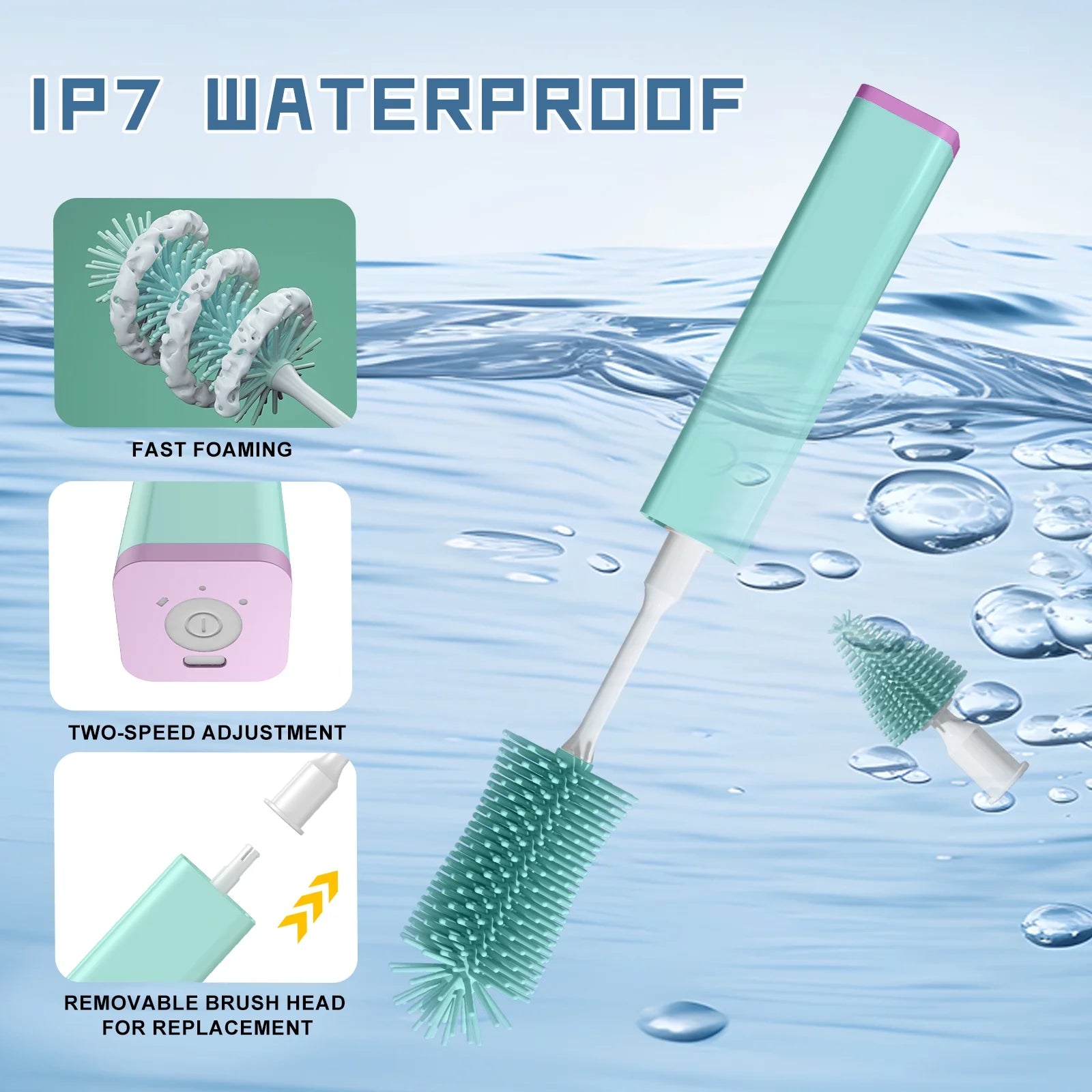 Silicone Electric brush For Baby Bottle Cleaning