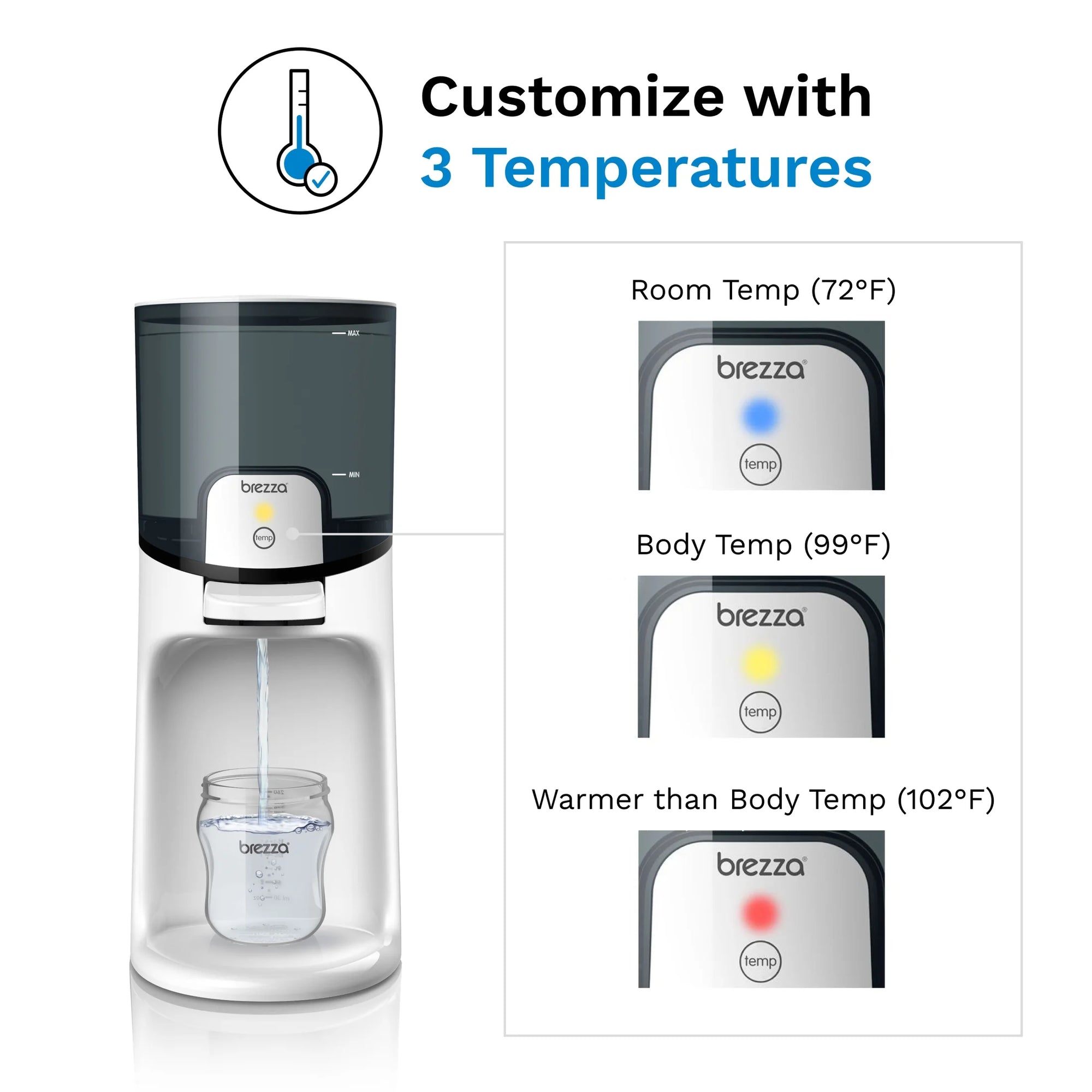 Instant Bottle Warmer for Formula Bottles, with 3 perferct temperature