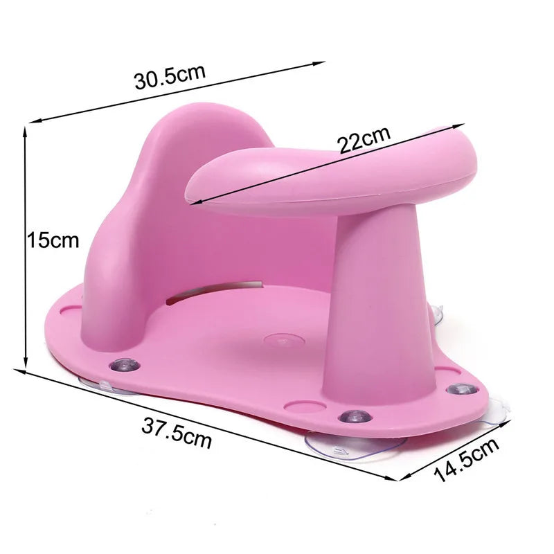 Baby Bath Seat for Newborns - Antislip Plastic Infant Bath Tub Chair