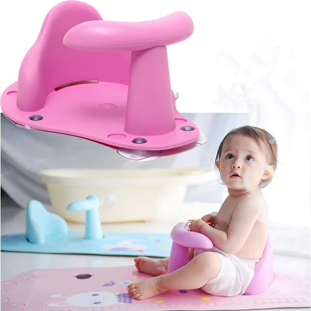 Baby Bath Seat for Newborns - Antislip Plastic Infant Bath Tub Chair
