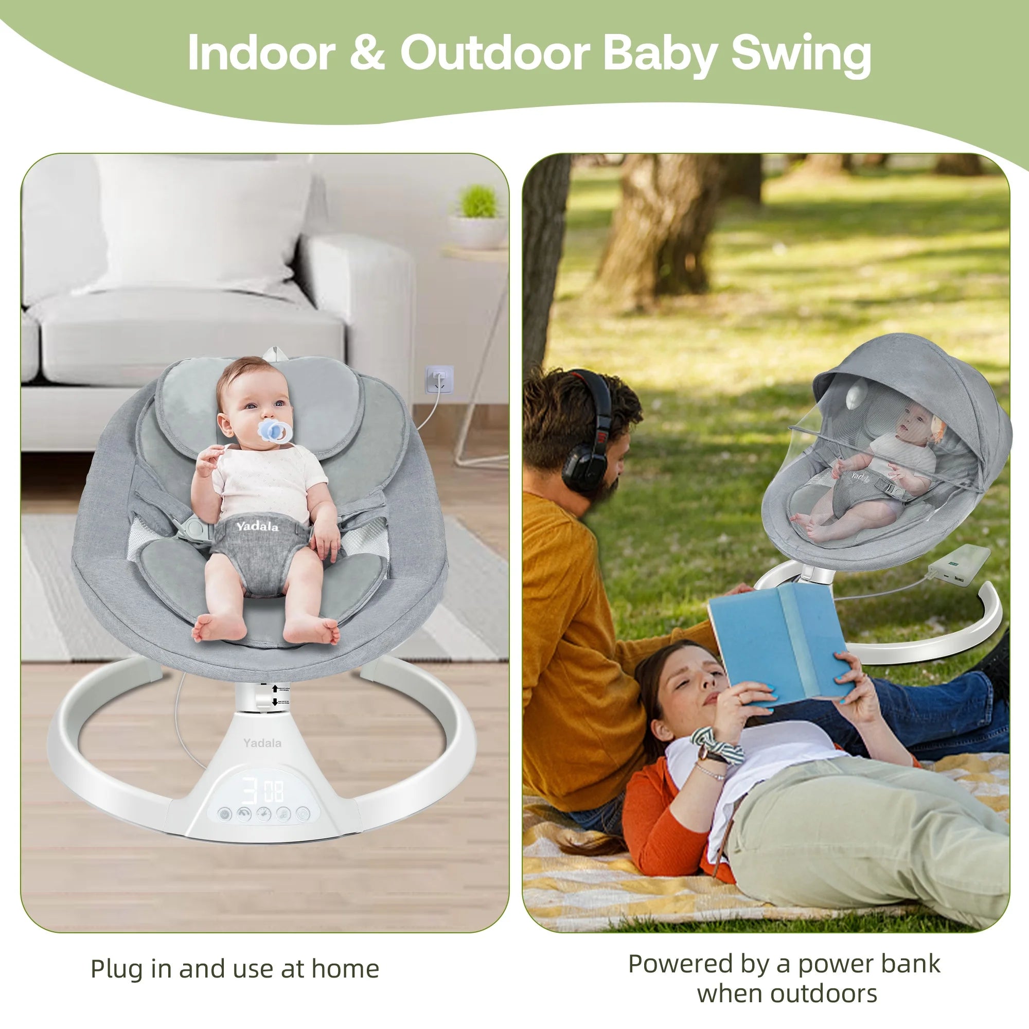  Electric Baby Swing with Bluetooth