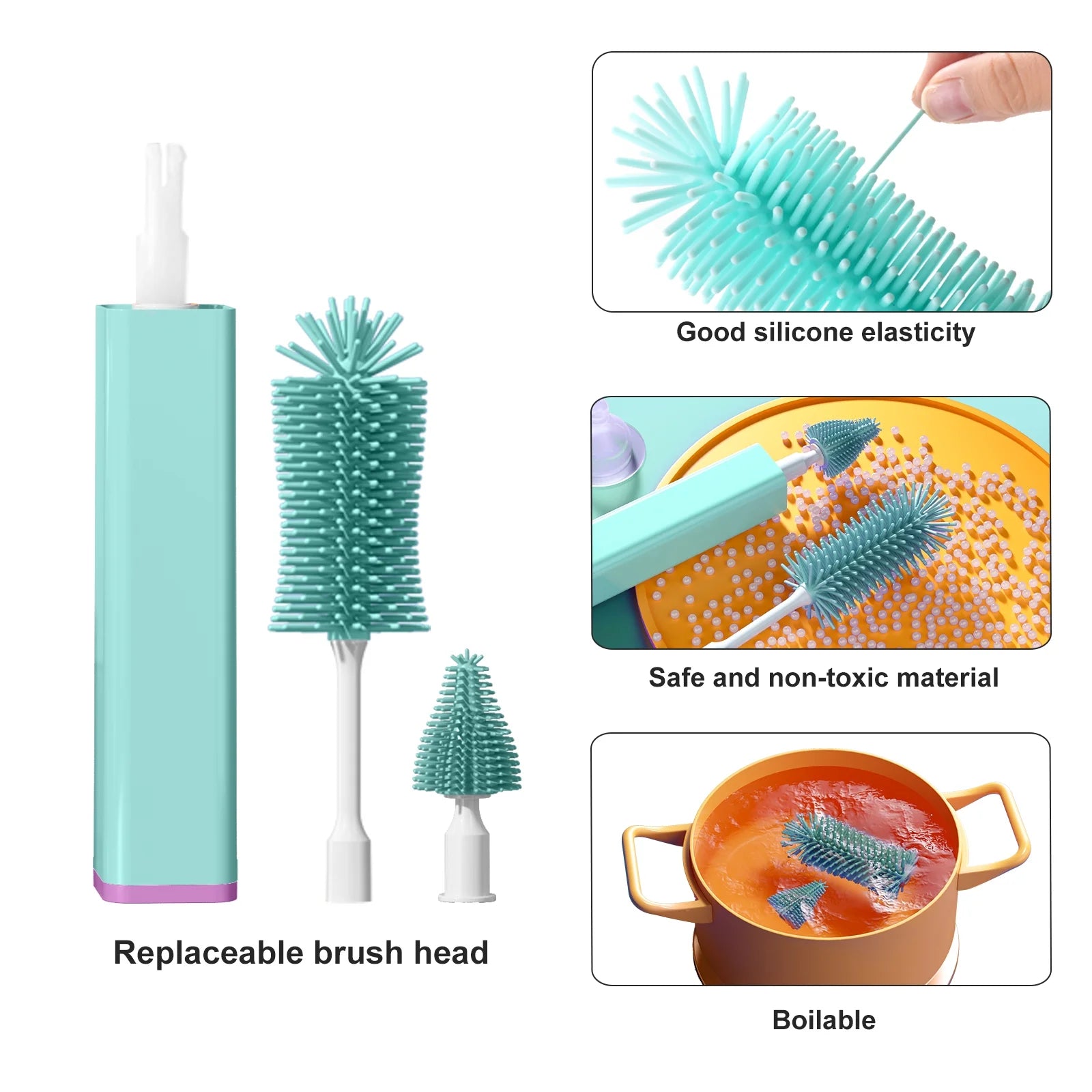 Silicone Electric brush For Baby Bottle Cleaning