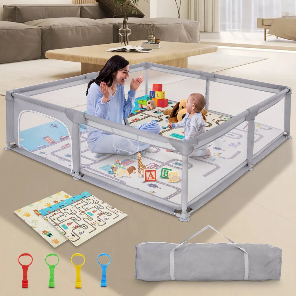 Playpen Crawling Mat for Kid Boys Girls 